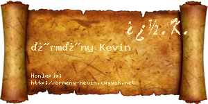 Örmény Kevin névjegykártya